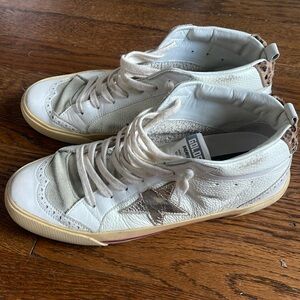 Golden Goose Mid star classic leopard sneakers,